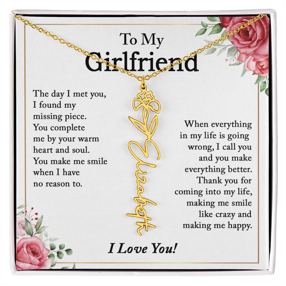 To My Girlfriend Necklace, Girlfriend Gift, Girlfriend Birthday, Girlfriend Necklace, Anniversary Gift for Girlfriend, Christmas Gifts