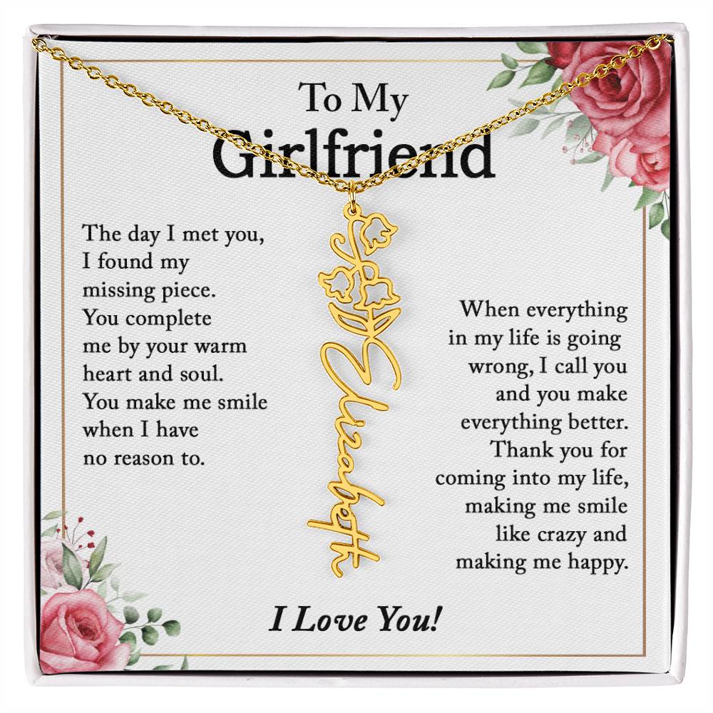 To My Girlfriend Necklace, Girlfriend Gift, Girlfriend Birthday, Girlfriend Necklace, Anniversary Gift for Girlfriend, Christmas Gifts