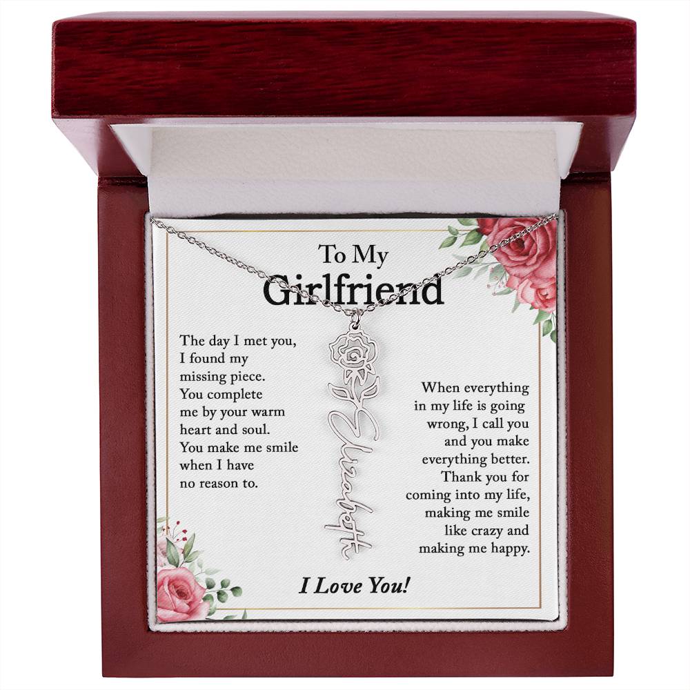 To My Girlfriend Necklace, Girlfriend Gift, Girlfriend Birthday, Girlfriend Necklace, Anniversary Gift for Girlfriend, Christmas Gifts