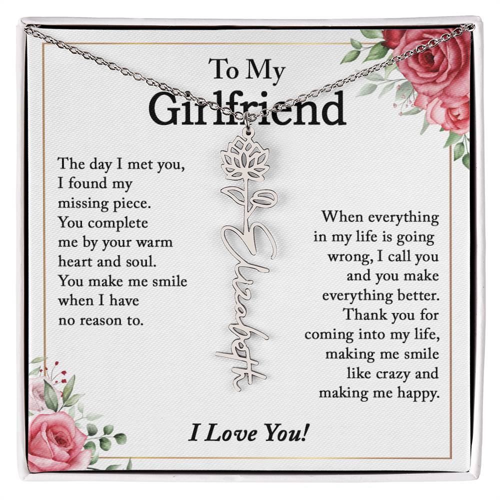 To My Girlfriend Necklace, Girlfriend Gift, Girlfriend Birthday, Girlfriend Necklace, Anniversary Gift for Girlfriend, Christmas Gifts