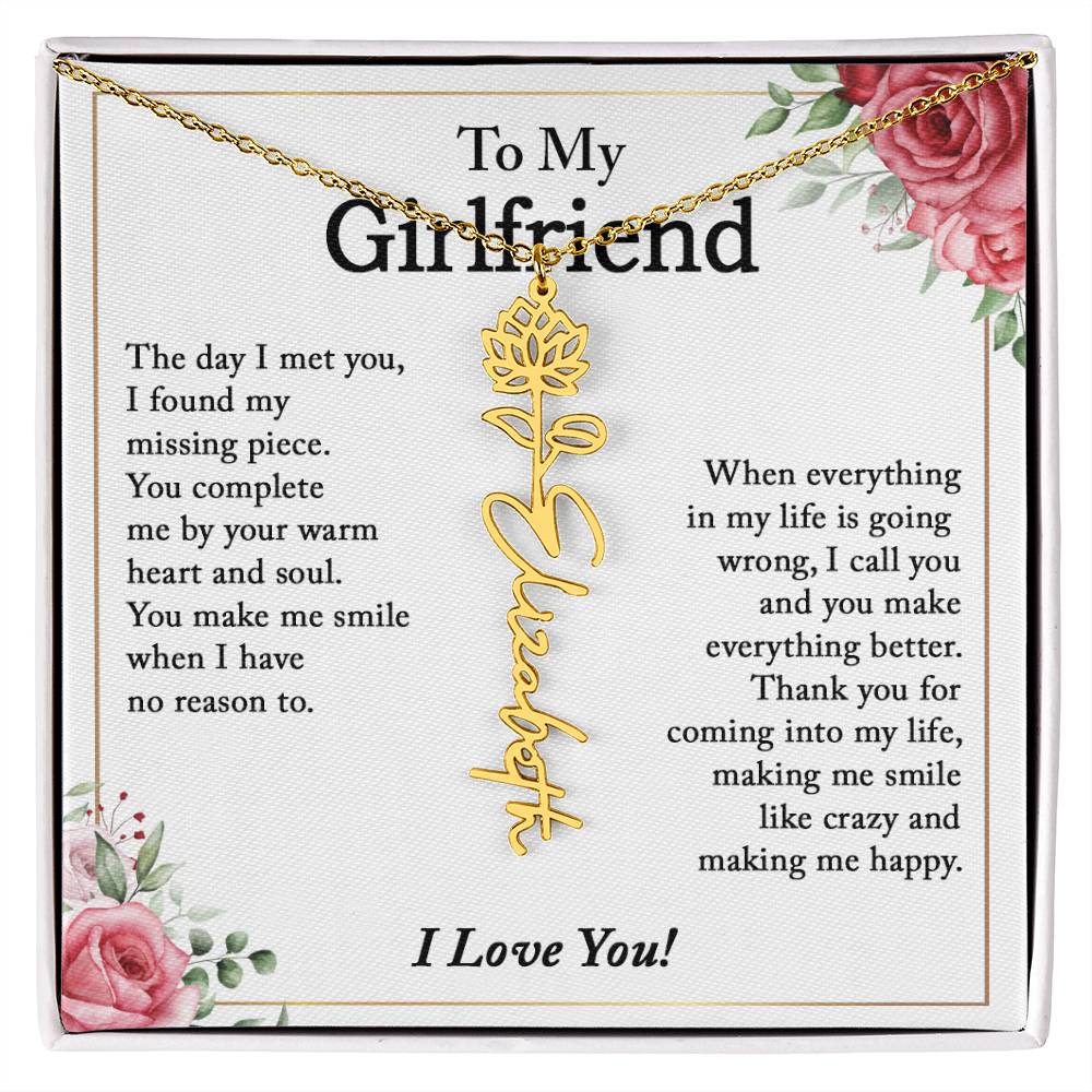 To My Girlfriend Necklace, Girlfriend Gift, Girlfriend Birthday, Girlfriend Necklace, Anniversary Gift for Girlfriend, Christmas Gifts