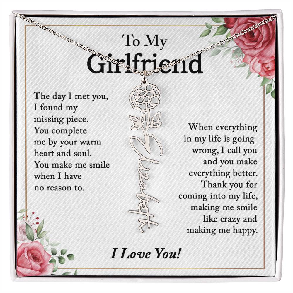 To My Girlfriend Necklace, Girlfriend Gift, Girlfriend Birthday, Girlfriend Necklace, Anniversary Gift for Girlfriend, Christmas Gifts