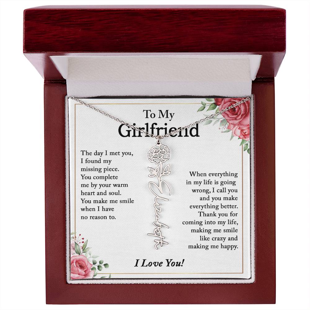 To My Girlfriend Necklace, Girlfriend Gift, Girlfriend Birthday, Girlfriend Necklace, Anniversary Gift for Girlfriend, Christmas Gifts