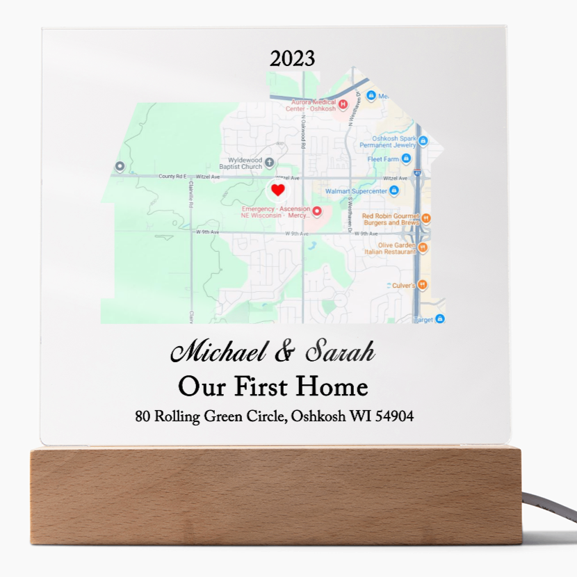 Our First Home Map Personalized Housewarming Gift, First Home Gift For Couple, House Map, New Home Gift for Couple