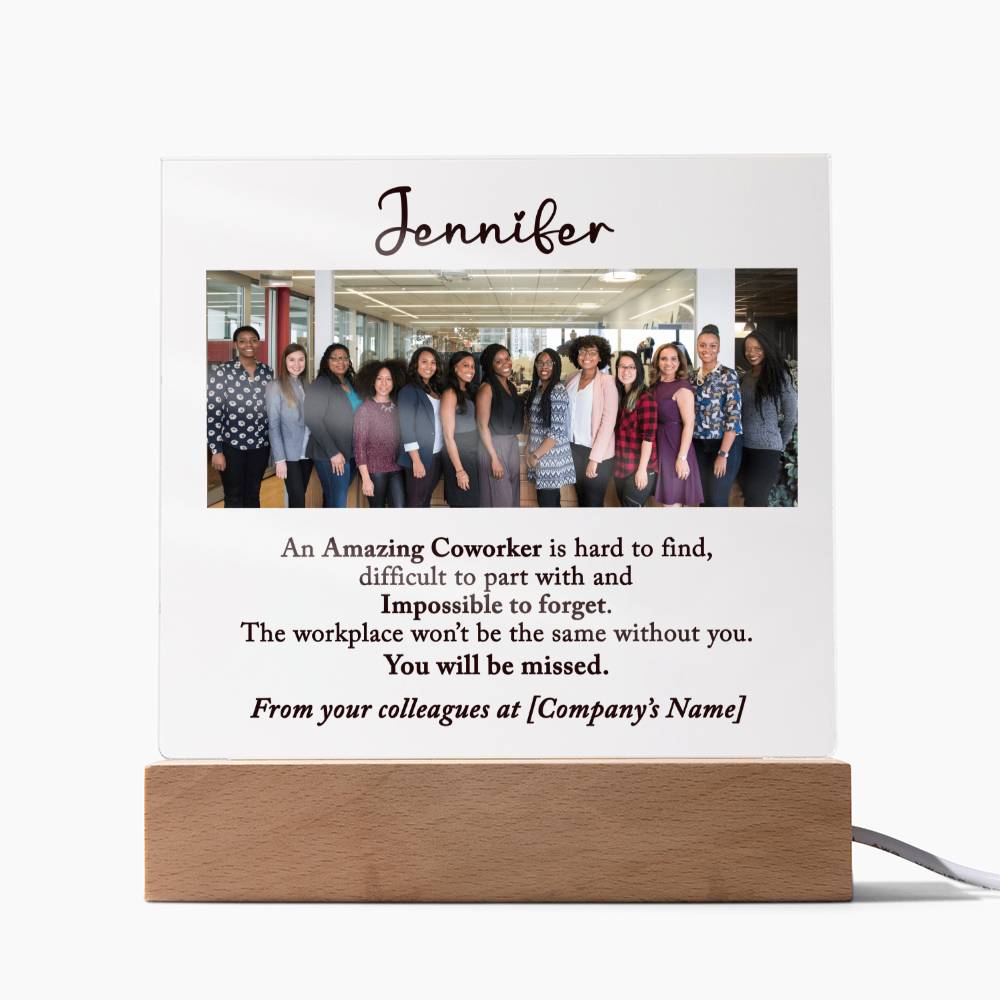 Coworker Leaving Gift, Coworker Retirement Gift, Coworker Personalized Picture Frame, Coworker Goodbye Gift, Gift for Her, Gift for Him