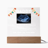 Christmas Gift for Daddy To Be Gift, Baby Scan LED Frame for First Time Dad, Personalized New Dad Gift, 1st Christmas for Daddy To Be