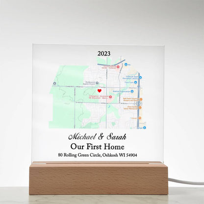 Our First Home Map Personalized Housewarming Gift, First Home Gift For Couple, House Map, New Home Gift for Couple
