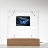 Daddy To Be Keepsake Gift From Baby Bump, Baby Scan LED Frame, Sonogram LED Frame for New Daddy, Birthday Gift for First Time Dad