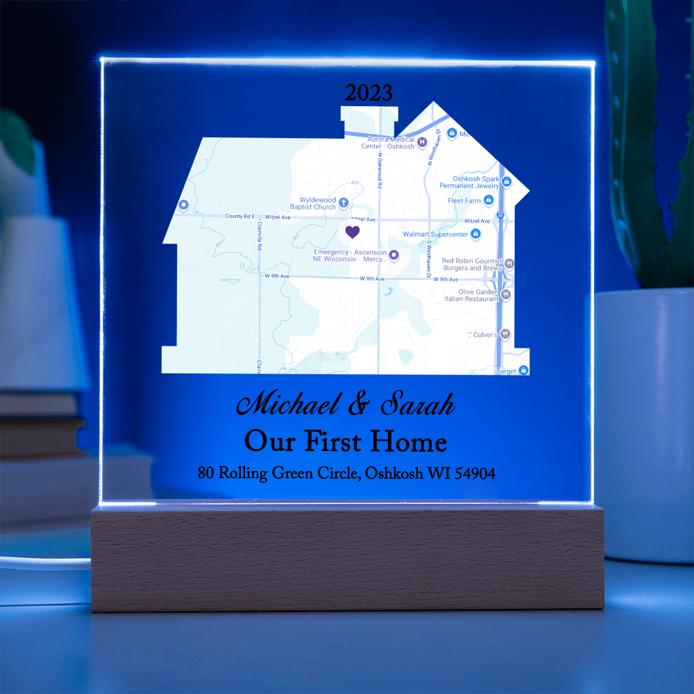 Our First Home Map Personalized Housewarming Gift, First Home Gift For Couple, House Map, New Home Gift for Couple
