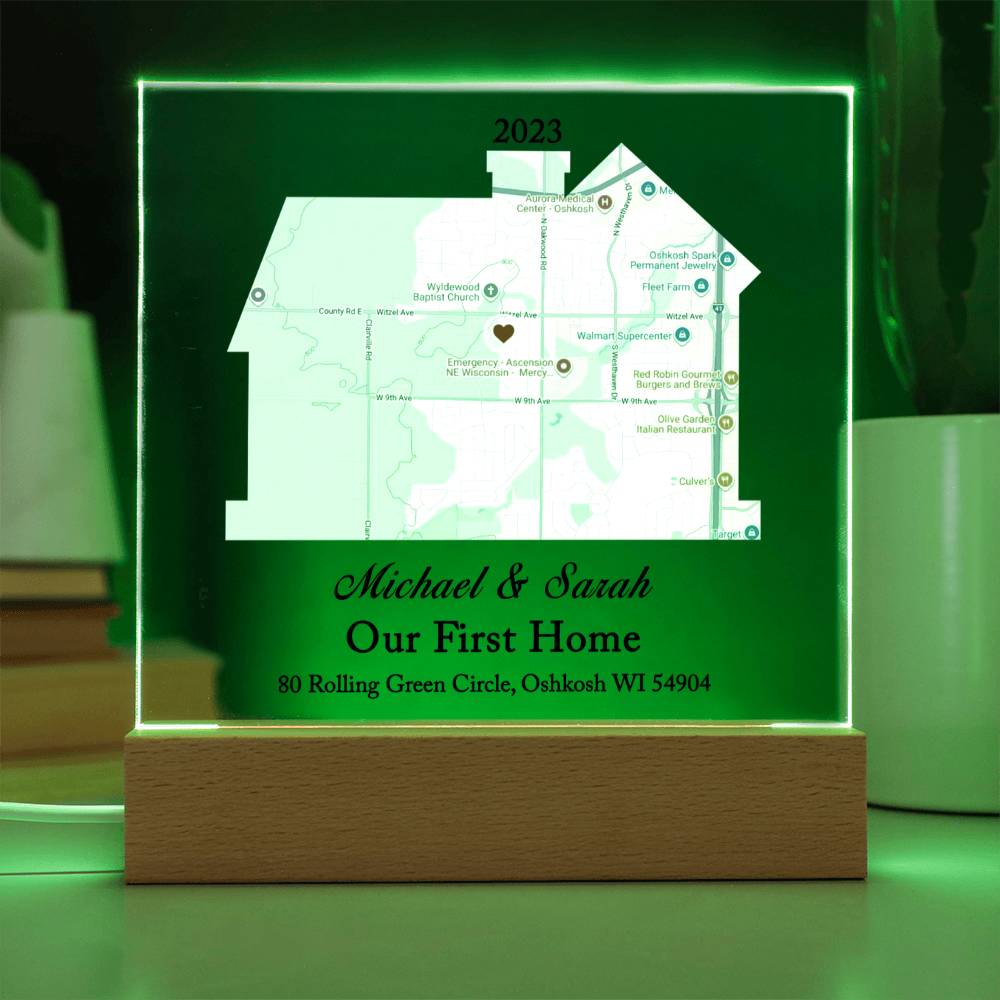 Our First Home Map Personalized Housewarming Gift, First Home Gift For Couple, House Map, New Home Gift for Couple