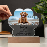 Light Up Pet Memorial Plaque, Personalized Paw Acrylic Gifts for Pet Loss, Dog Loss Gift