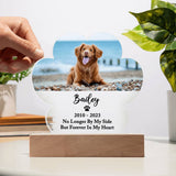 Light Up Pet Memorial Plaque, Personalized Paw Acrylic Gifts for Pet Loss, Dog Loss Gift