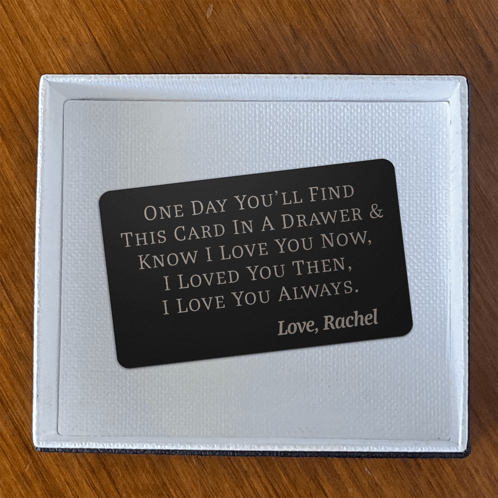 Personalized Metal Wallet Insert Card, Romantic I Love You Metal Wallet Card for Boyfriend, I Love You Always Gift for Him, Anniversary, Valentine's Day