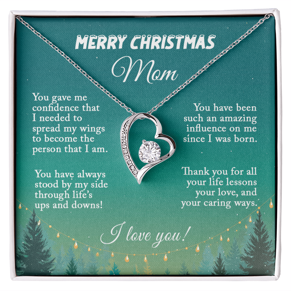 Christmas Gift for Mom Necklace, Meaningful Merry Christmas Jewelry Gift for Mom from Daughter or Son