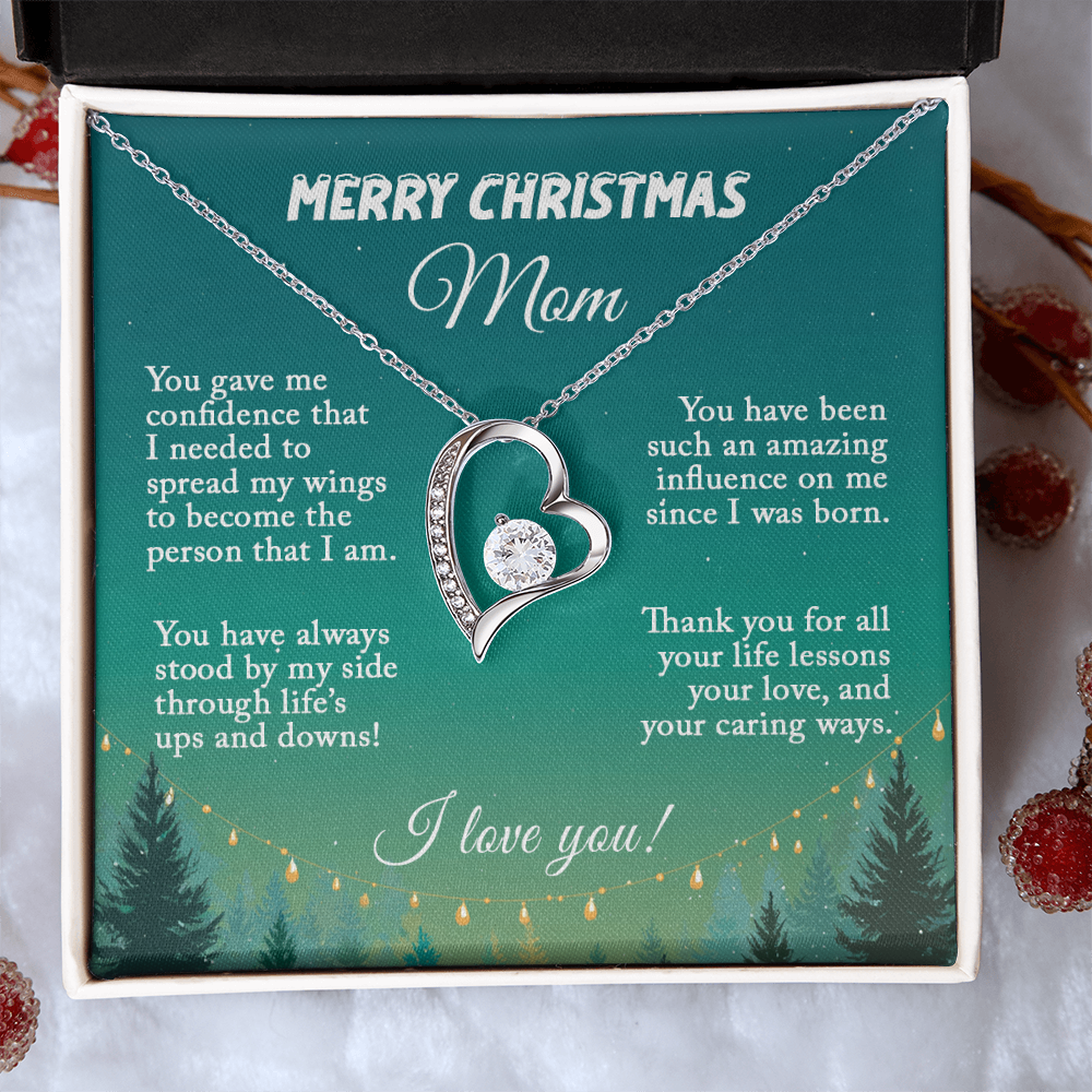Christmas Gift for Mom Necklace, Meaningful Merry Christmas Jewelry Gift for Mom from Daughter or Son