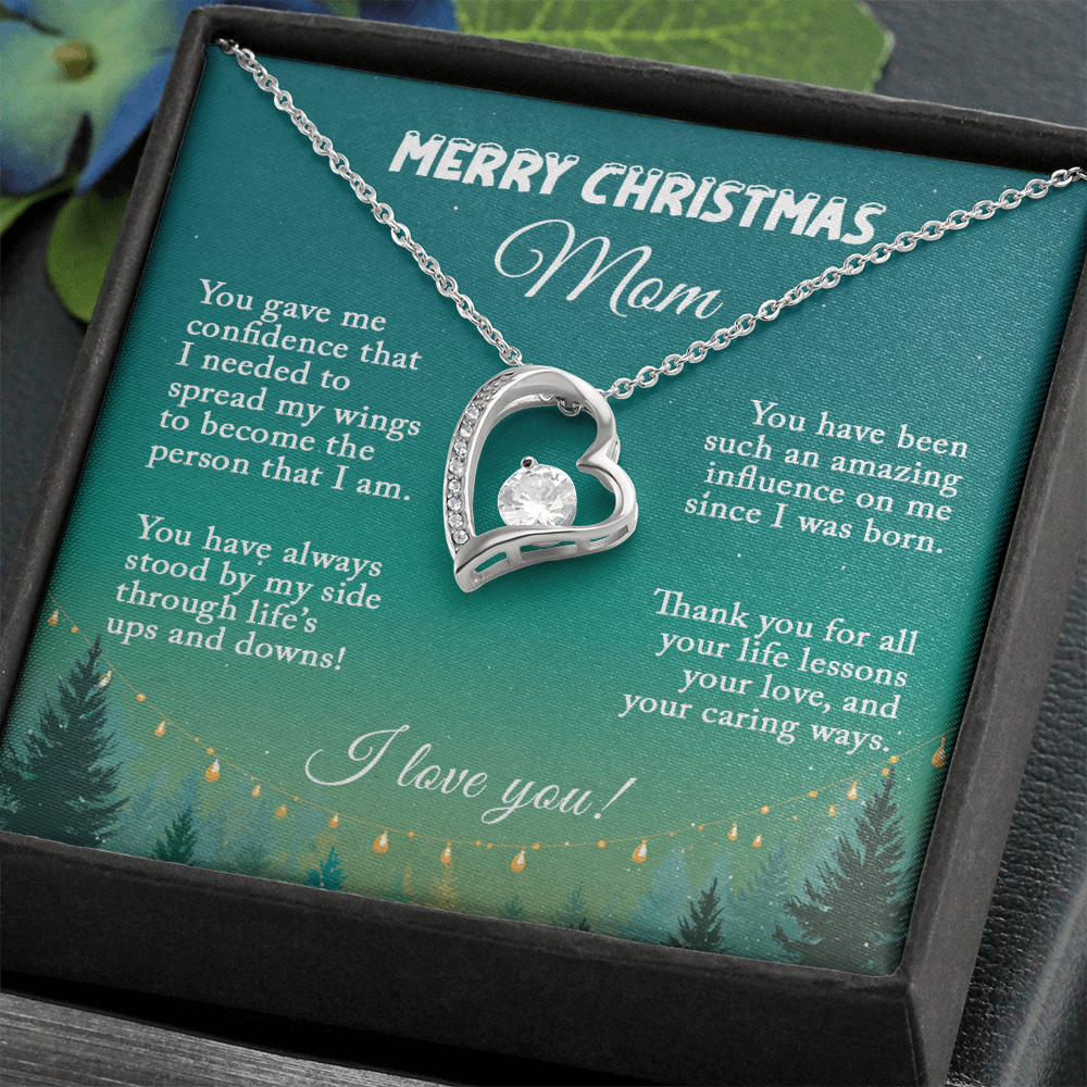 Christmas Gift for Mom Necklace, Meaningful Merry Christmas Jewelry Gift for Mom from Daughter or Son