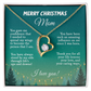 Christmas Gift for Mom Necklace, Meaningful Merry Christmas Jewelry Gift for Mom from Daughter or Son