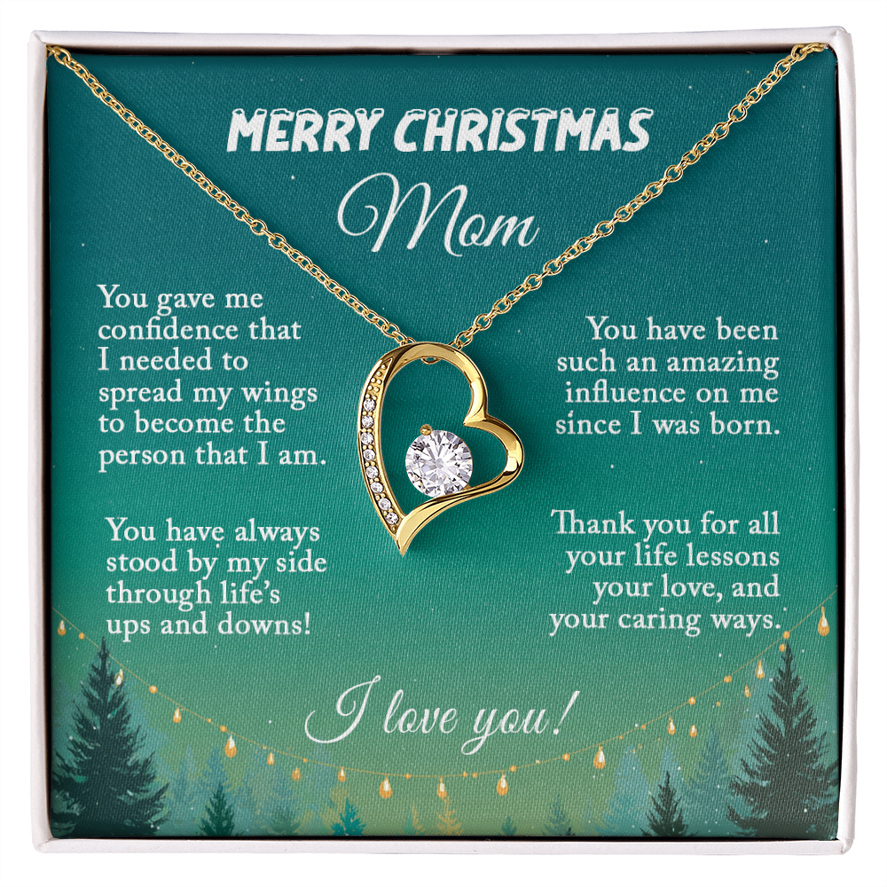 Christmas Gift for Mom Necklace, Meaningful Merry Christmas Jewelry Gift for Mom from Daughter or Son