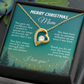 Christmas Gift for Mom Necklace, Meaningful Merry Christmas Jewelry Gift for Mom from Daughter or Son