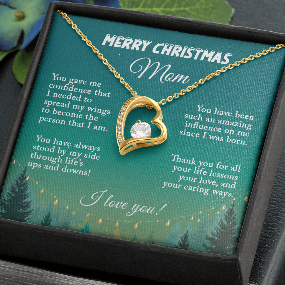 Christmas Gift for Mom Necklace, Meaningful Merry Christmas Jewelry Gift for Mom from Daughter or Son