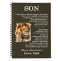 Christmas Gift for Son from Dad – Inspirational Spiral Notebook, Meaningful Keepsake Journal