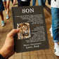 Christmas Gift for Son from Dad – Inspirational Spiral Notebook, Meaningful Keepsake Journal