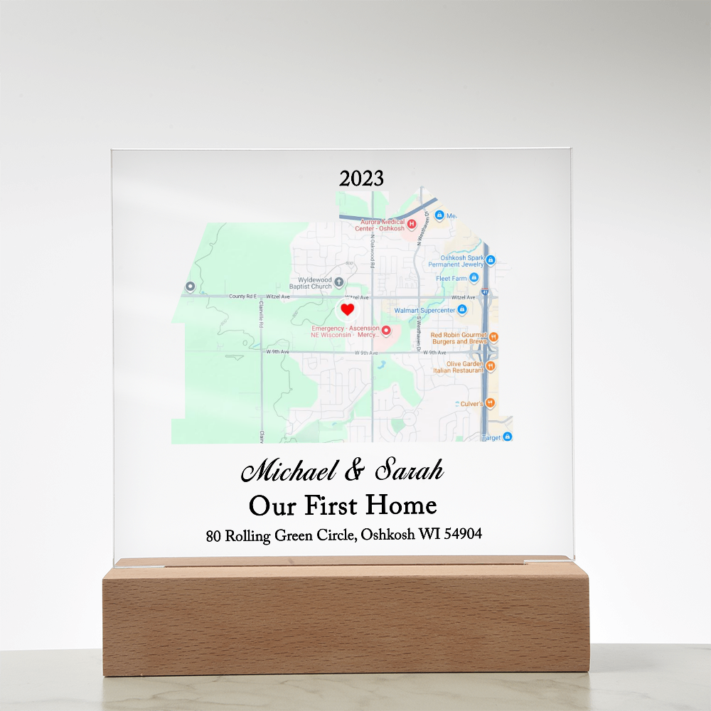 Our First Home Map Personalized Housewarming Gift, First Home Gift For Couple, House Map, New Home Gift for Couple