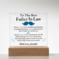 To The Best Father In Law Acrylic Plaque, Thoughtful Gift for Father In Law, Birthday Gift for Father In Law, Father's Day Gift