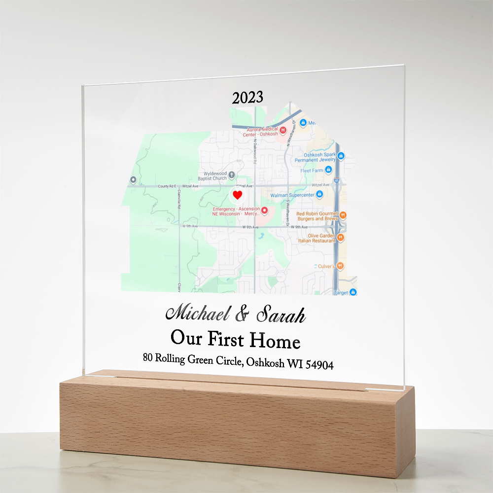 Our First Home Map Personalized Housewarming Gift, First Home Gift For Couple, House Map, New Home Gift for Couple