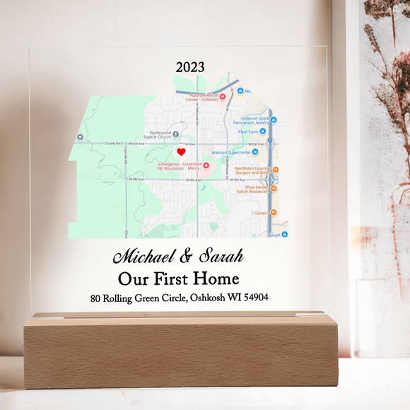 Our First Home Map Personalized Housewarming Gift, First Home Gift For Couple, House Map, New Home Gift for Couple