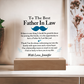 To The Best Father In Law Acrylic Plaque, Thoughtful Gift for Father In Law, Birthday Gift for Father In Law, Father's Day Gift