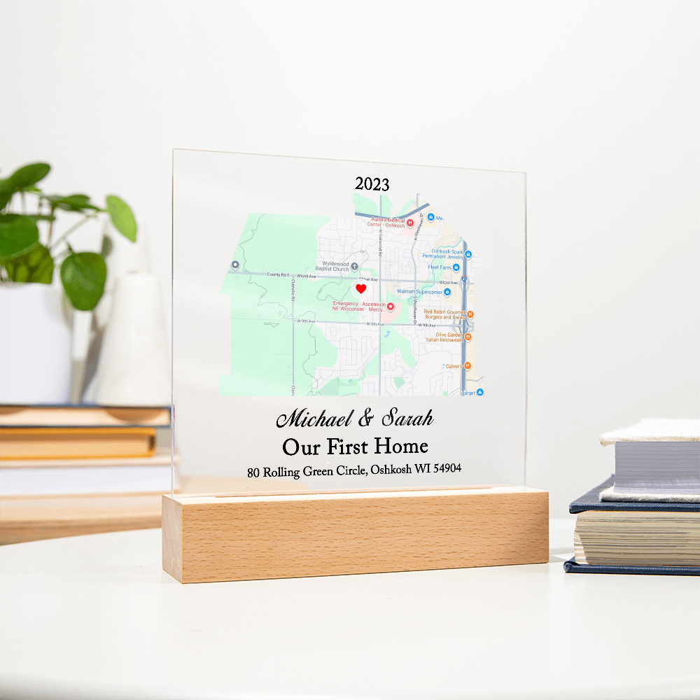 Our First Home Map Personalized Housewarming Gift, First Home Gift For Couple, House Map, New Home Gift for Couple