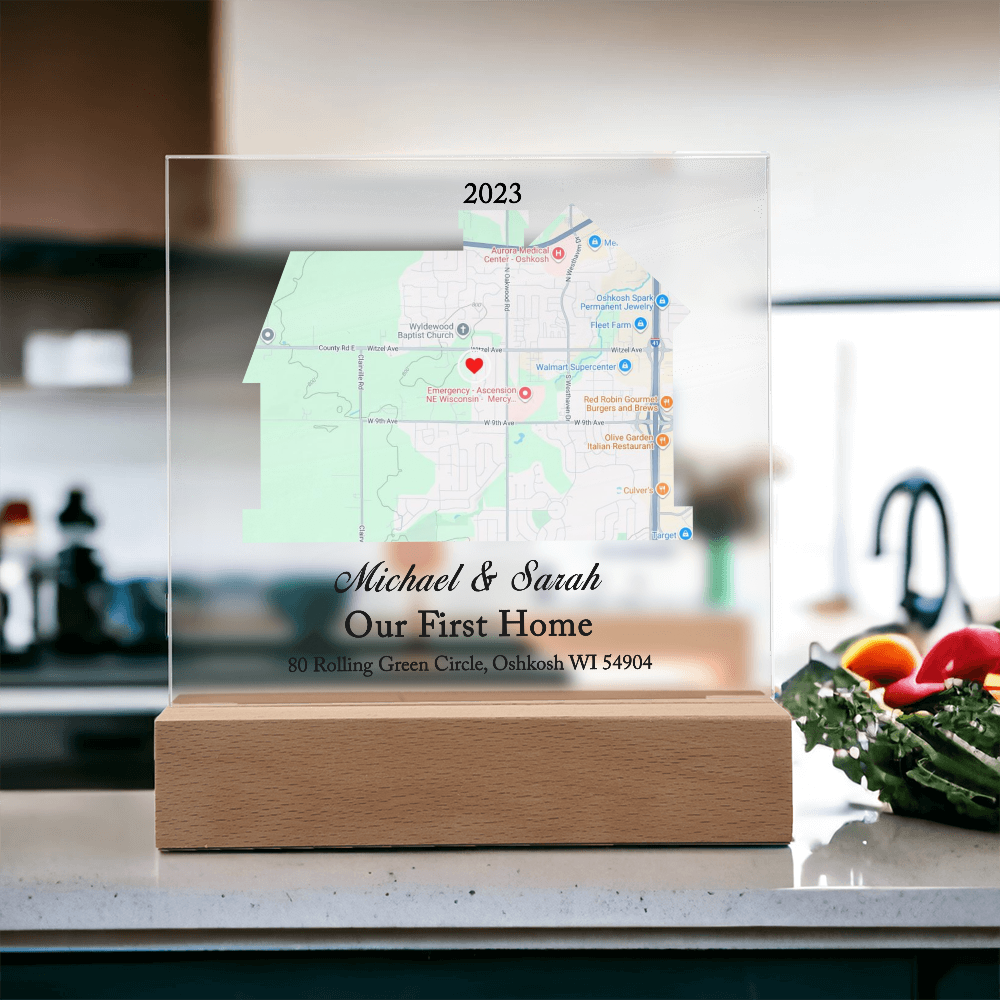 Our First Home Map Personalized Housewarming Gift, First Home Gift For Couple, House Map, New Home Gift for Couple