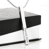Christmas Gift for Son – Personalized Engraved Stick Necklace from Mom or Dad