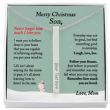 Christmas Gift for Son – Personalized Engraved Stick Necklace from Mom or Dad