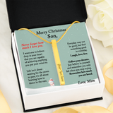 Christmas Gift for Son – Personalized Engraved Stick Necklace from Mom or Dad