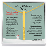 Christmas Gift for Son – Personalized Engraved Stick Necklace from Mom or Dad