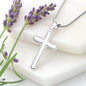 Christmas Gift for Son – Personalized Cross Necklace, Prayer Gift from Mom or Dad - Snake Chain