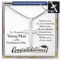 Graduation Gifts for Him, Personalized Graduation Gift for Son, Grandson or Nephew, College & High School Graduation Cross Necklace