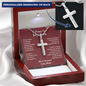 Christmas Gift for Son – Personalized Cross Necklace, Prayer Gift from Mom or Dad - Snake Chain