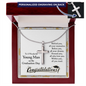 Graduation Gifts for Him, Personalized Graduation Gift for Son, Grandson or Nephew, College & High School Graduation Cross Necklace