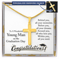 Graduation Gifts for Him, Personalized Graduation Gift for Son, Grandson or Nephew, College & High School Graduation Cross Necklace