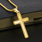Christmas Gift for Son – Personalized Cross Necklace, Prayer Gift from Mom or Dad - Snake Chain