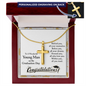 Graduation Gifts for Him, Personalized Graduation Gift for Son, Grandson or Nephew, College & High School Graduation Cross Necklace
