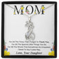 Mom Necklace, Mom Gift for Mom from Daughter, Mother Daughter Necklace, Forever Linked Giraffe Necklace