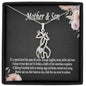 Mother and Son Necklace, Mother and Son Necklace Gift for Mom from Son, Mom Birthday Gift from Son, Mother's Day Gift, Christmas Gift
