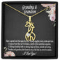 Grandmother & Grandson Necklace, Grandma Gift, Birthday Gift For Grandma From Grandson - Giraffe Necklace