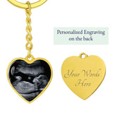 Customized Baby Scan Keychain Gift for Mom To Be, Mom To Be Keepsake Gift From Baby Bump