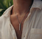 Christmas Gift for Son – Personalized Engraved Stick Necklace from Mom or Dad