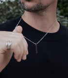 Christmas Gift for Son – Personalized Engraved Stick Necklace from Mom or Dad